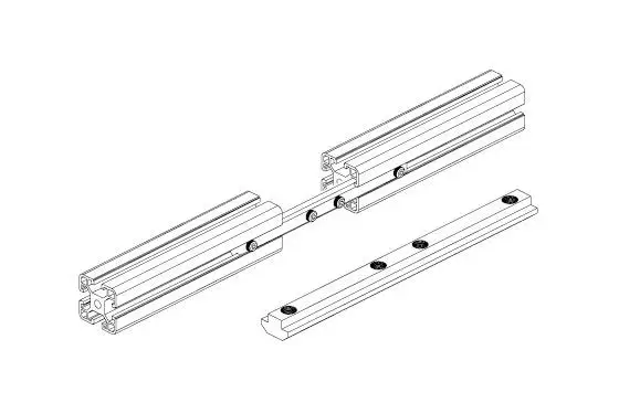 Machifit Groove Connector Connecting Joint for 2020 Aluminum Profile