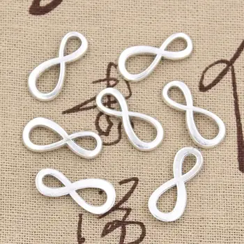 

40pcs Charms Infinity Symbol Connector 20x9mm Antique Silver Color Pendants Making DIY Handmade Tibetan Silver Color Jewelry
