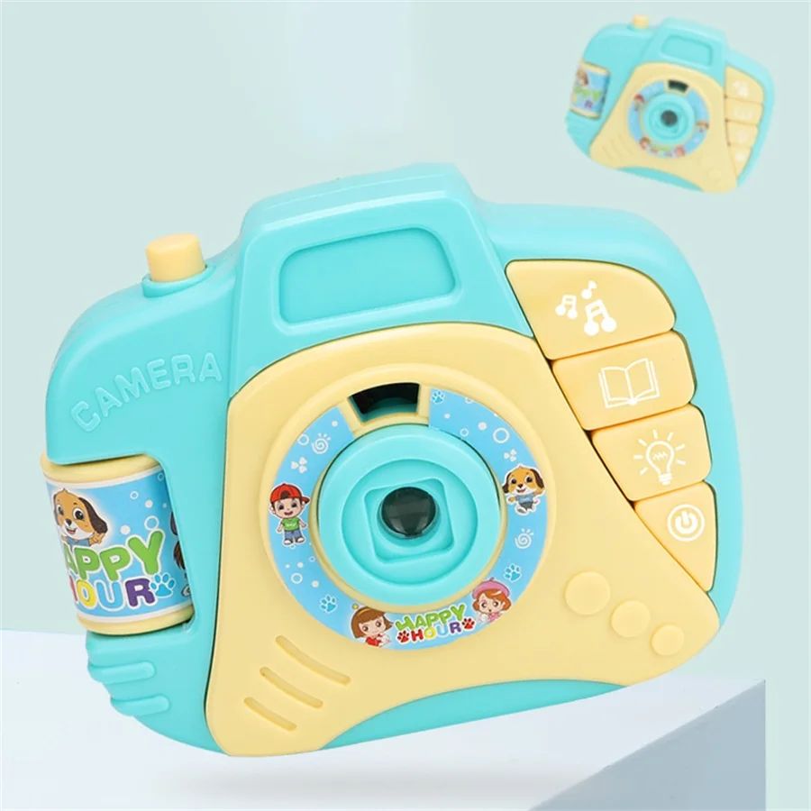 Дети мультфильм моделирование Камера проекция игрушка звуком и бордовый Пластик образования фото игрушки, украшения для маленьких детей