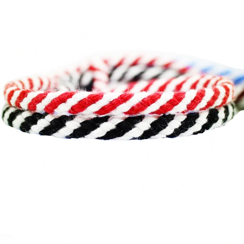 

Spiral two-color Christmas decoration cotton rope black and white red and white 5mm craft rope DIY handmade cotton