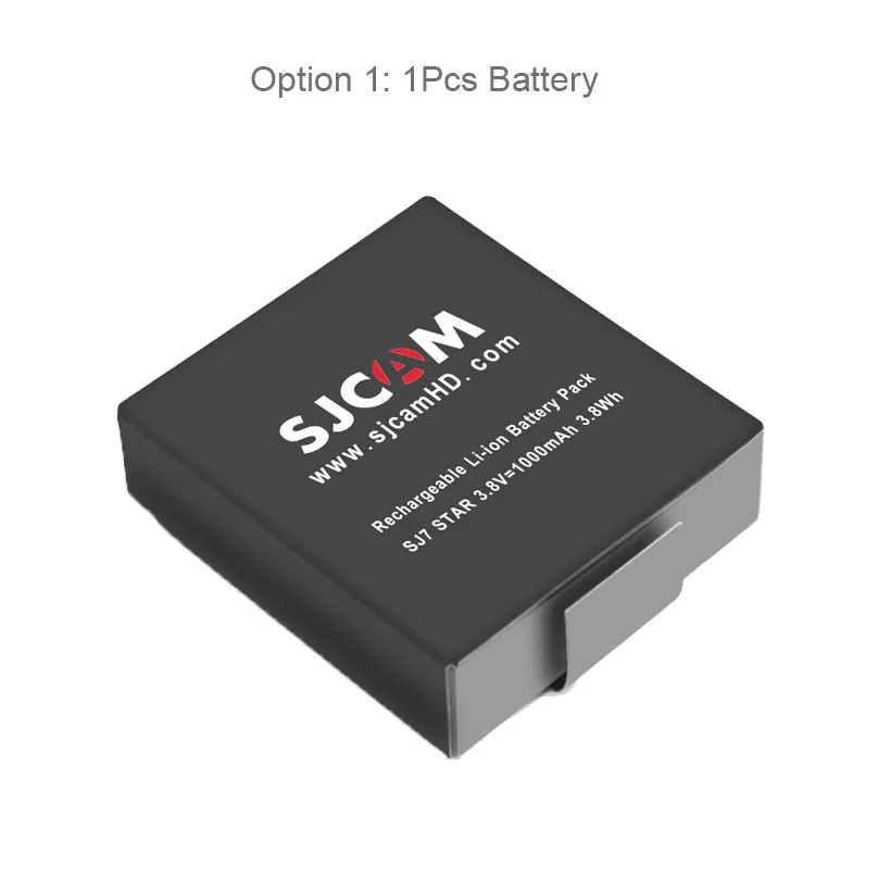 Аккумулятор SJCAM SJ7 Star Аксессуары двойное зарядное устройство 1000 мАч 3,8 в литий-ионные аккумуляторы для экшн-камеры SJCAM SJ7 - Цвет: Option 1