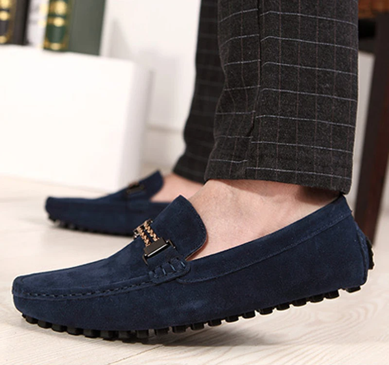 Nuevo estilo de hombre mocasines de gamuza suave ocasionales de conducción  Slip on zapatos de hombre zapatos de los planos|shoes size 4 5|shoe land  shoesshoe mens - AliExpress