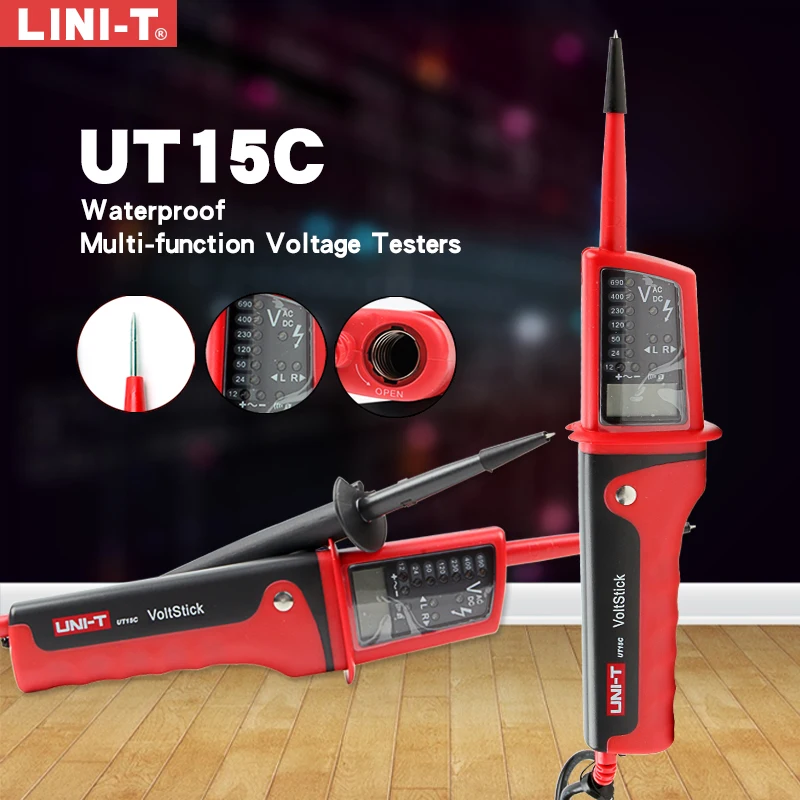 

UT15C Type Waterproof measuring pencil measured three-phase AC digital electrician multi-function electrical tool test pencil