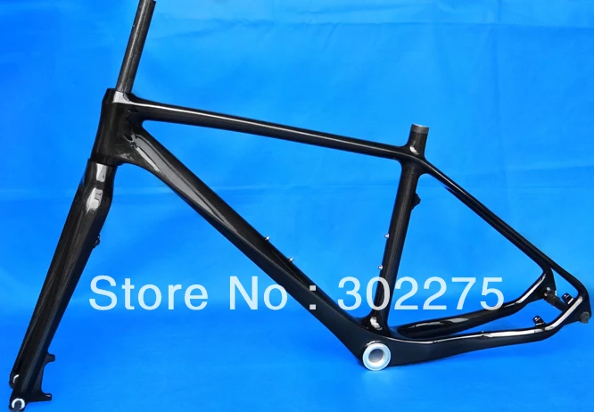 Cheap Full Carbon 3K glossy Mountain MTB bicycle Bike Frame  18"  and fork 0