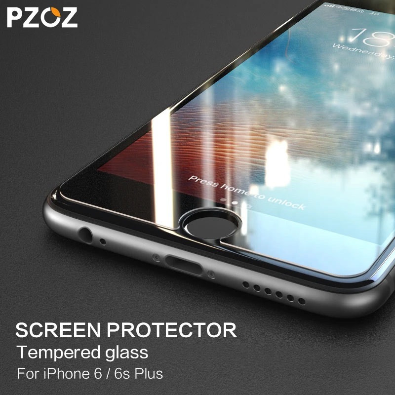 PZOZ Für iphone 6 Gehärtetes Glas Original Für iphone 6 Plus Glas Displayschutzfolie Schlank Transp