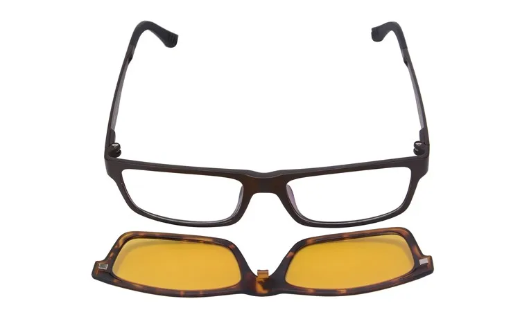 Мужские очки для ночного вождения, поляризационные солнцезащитные очки с магнитной застежкой, Ретро стиль, очки Oculos De Sol77003