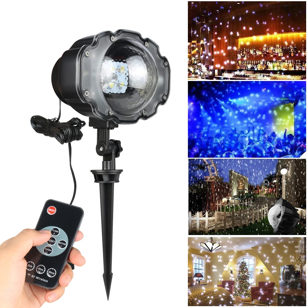 

Mini LED Snowfall Laser Projector IP65 Waterproof Outdoor Christmas Garden Landscape Lawn Light For Wedding Party Stage Light