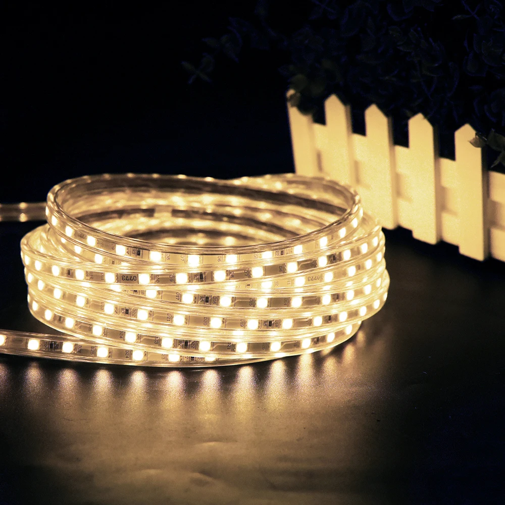 #cheap 220V 5050 strip 1M 2M 3M 4M 5M 6M 7M 8M 9M 10M 15M 20M 25M Led lighting 60leds M waterproof indoor outdoor decor use UR
