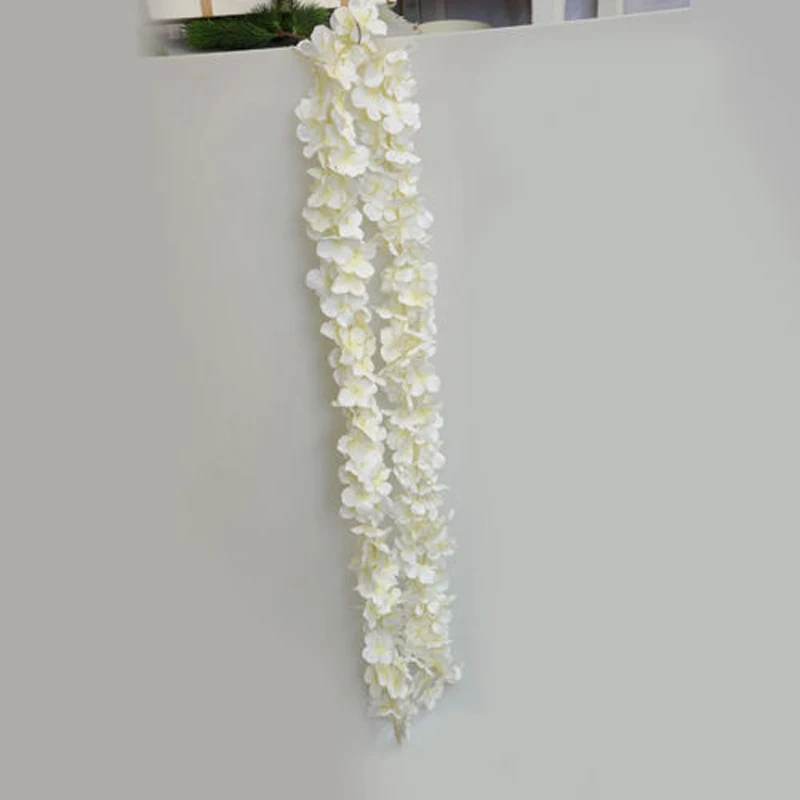 180cm Artificial Hanging Silk Hydrangea Bouquet Flower Vine Wedding Party Home Decor