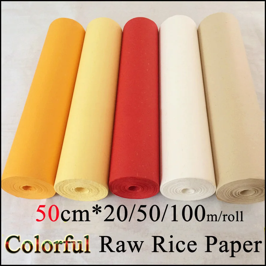 50cm-colorful-painting-paper-roll-chinese-calligraphy-xuan-paper-for-artist-painting-calligraphy-raw-rice-paper