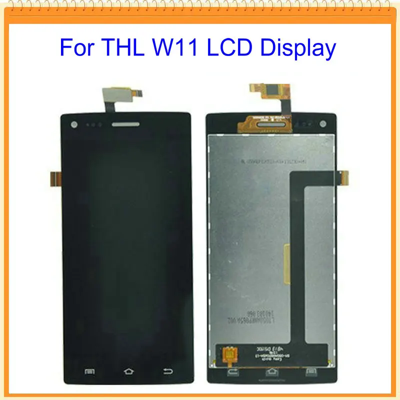 100 New Tested for THL W11 LCD Screen Display with Touch Screen Digitizer Assembly Black Color