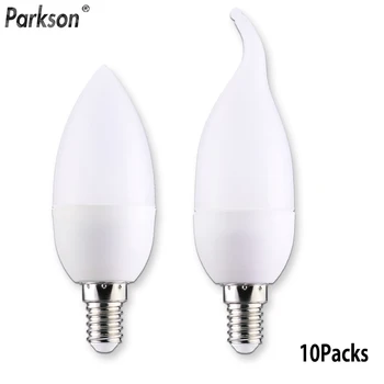 

10pcs/lot Bombillas E14 LED Candle Bulb SMD2835 AC220-240V Lampada LED Lamp Decorations For Home White Chandelier Spotlight Bulb