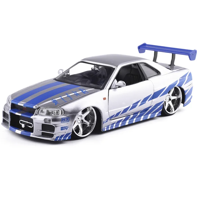 1 24 nissan skyline gt r alloy car model metal diecasts toy vehicles