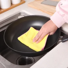 5 шт. двухстороннее цветное водопоглощающее не масляное полотенце для мытья посуды Кухня с небольшим полотенце для очистки