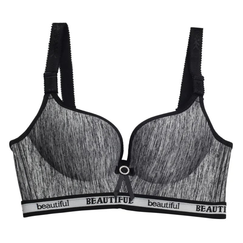 Sexy Women Push Up Bra Big Size Backless Padded Bras Plus Size Crop Top Brassiere Breathable Wireless Seamless Bra for Women