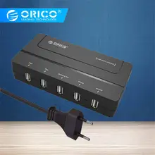ORICO DCH-5U-EU 5 портов USB зарядное устройство настенное зарядное устройство USB ЕС адаптер путешествия USB 2a зарядное устройство для IPhone(черный