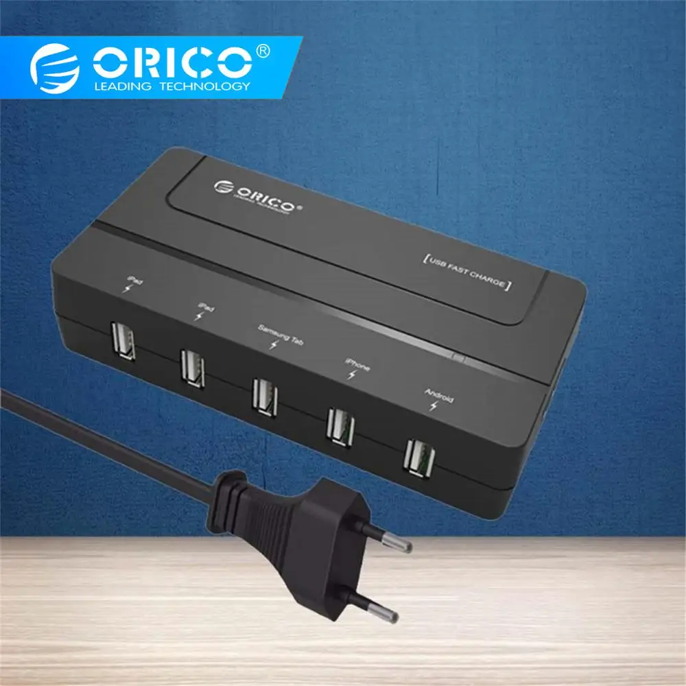 Зарядное устройство ORICO DCH 5U EU 5 портов USB зарядное для IPhone (черный)|5 port charger|orico usb