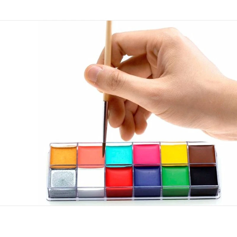 2018 6Pcs Body Paint Makeup Brushes Set Painting Face Brush Tools Wood