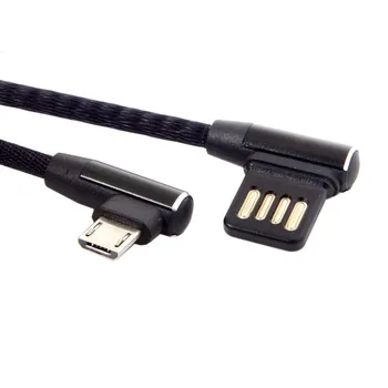 

15CM Micro USB 5Pin right angle to Left Right Angle 90 Degree USB 2.0 dual Elbow Data charging Cable for Tablet & Phone V8