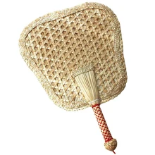 New-Hand-Woven Woven Straw Hand Fan Old Summer Natural Hand Fan Environmentally Friendly Hand-Woven Fan Decorative Banana Fan