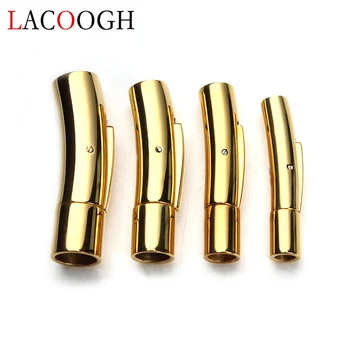 

1 Set Only Rhodium/Gold Color 316L Stainless Steel Magnetic Clasp Fits for Dia 3mm/4mm/5mm/6mm Round Leather Cord End Clasps