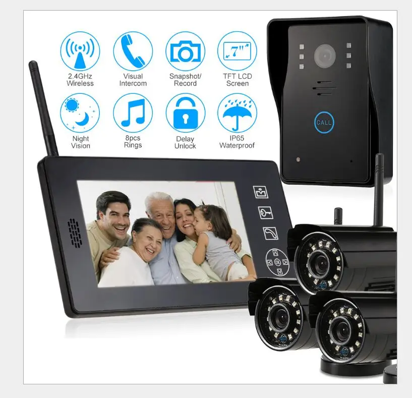 2 4g Wireless Doorbell Intercom System Home Security Wifi Doorbell