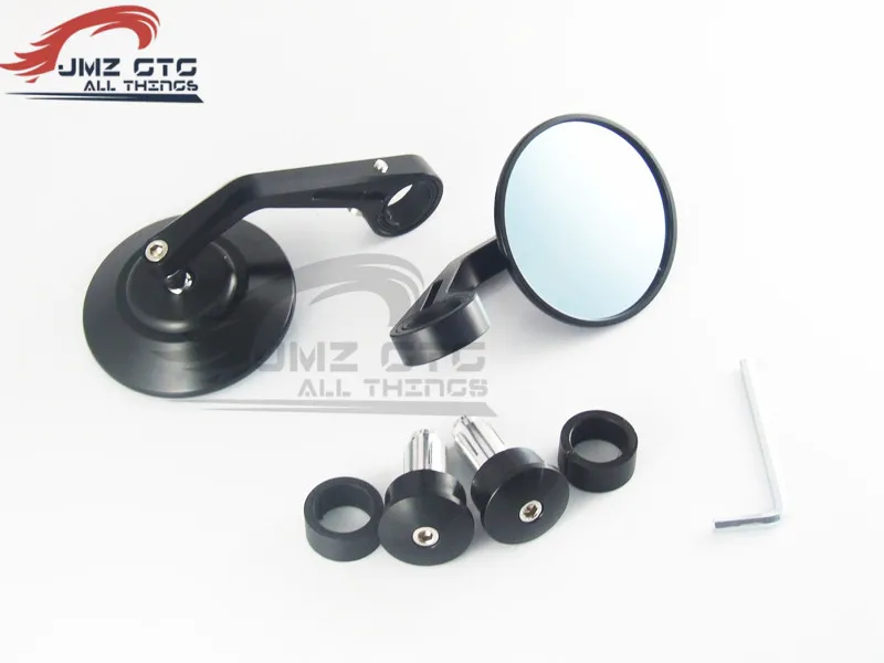 CNC Алюминий Motorcycle22mm рукоятка конец зеркало заднего вида боковые зеркала для руля ручки боковые зеркала заднего вида Универсальный