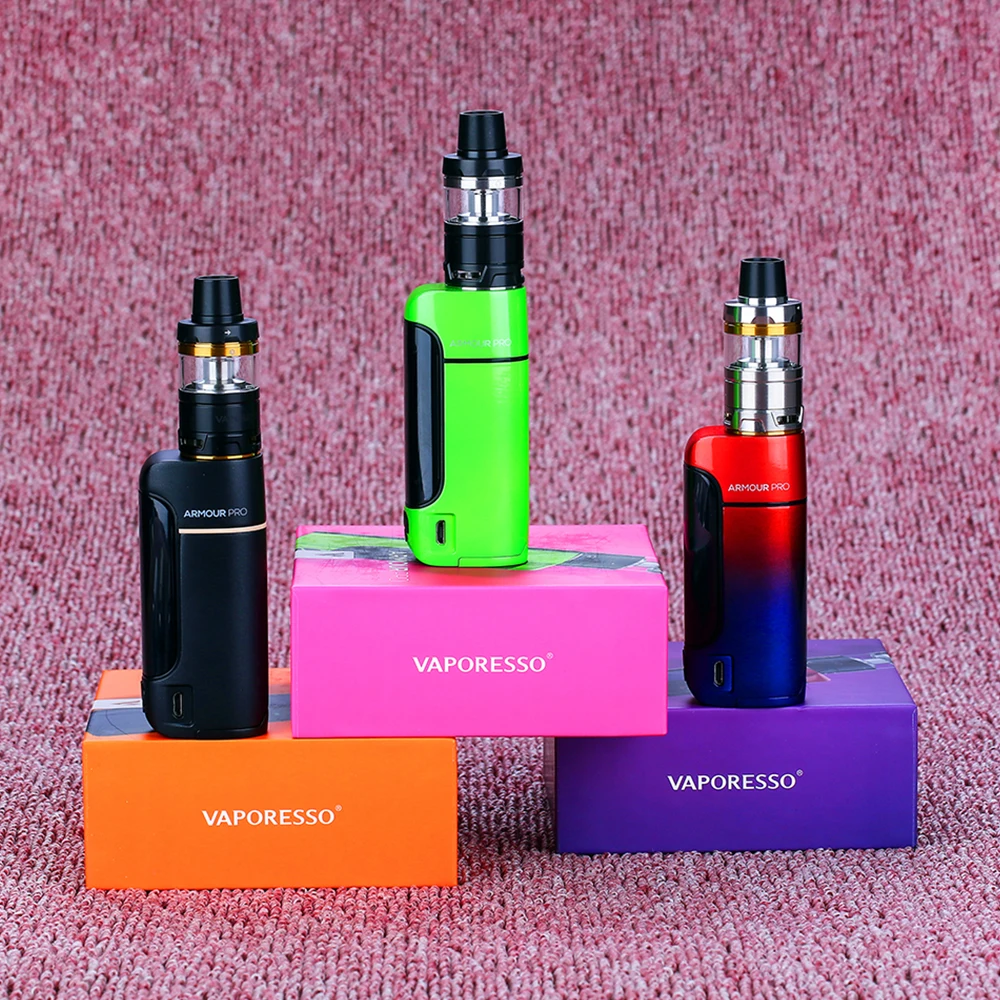 Original Vaporesso armadura Pro 100 W TC Kit con 5 ml/2 ml de tapa del tanque de bebé y 0,96 pulgadas pantalla colorida E-cig Vape Kit sin batería - 2