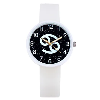 

New 2019 cute little refreshing cancer constellation luminous quartz watches for both men and women