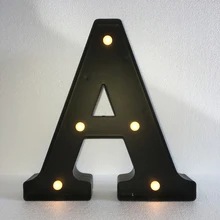 Black A Z Letters Light 15cm 6 Letter LED Marquee Sign Alphabet Light Lamp Indoor Wall
