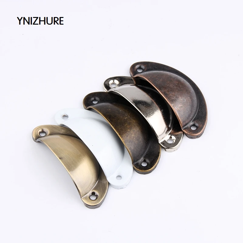 2018 New 30pcs 81mm*33mm 5 Colors Imitation Brass Iron Antique Shell Cup Drawer Cupboard Cabinet Door Pull Handles In Stock 2018 New 30pcs 81mm*33mm 5 Colors Imitation Brass Iron Antique Shell Cup Drawer Cupboard Cabinet Door Pull Handles In Stock