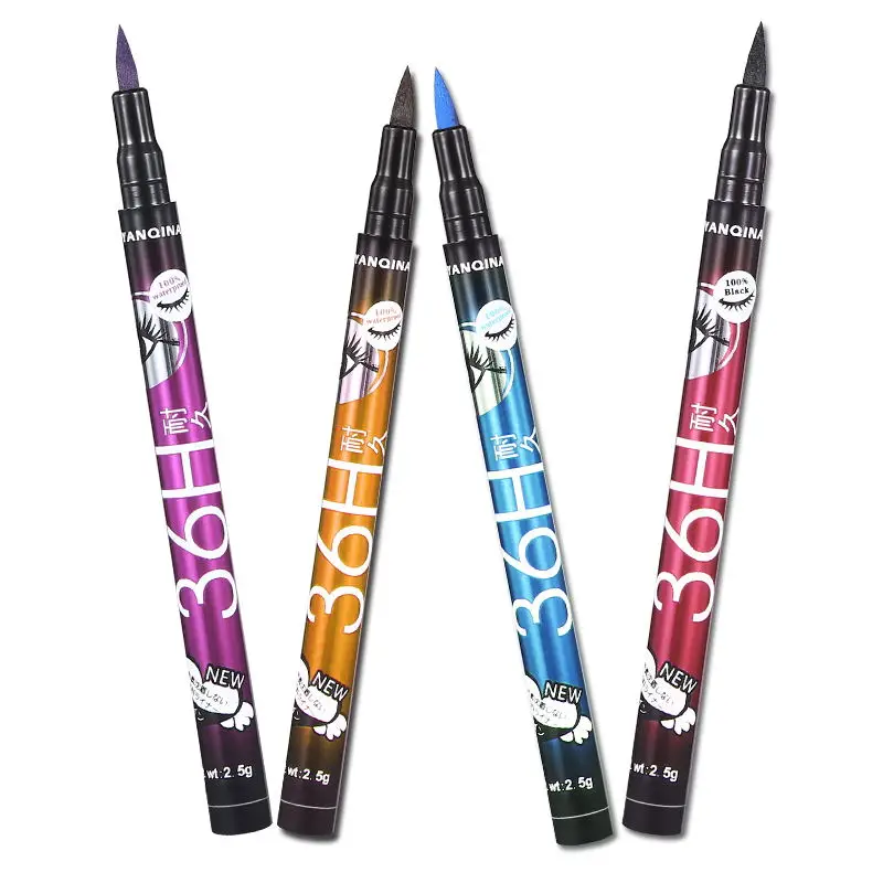 Purple Eyeliner Pencil 4 Colors Waterproof Professional Long Lasting