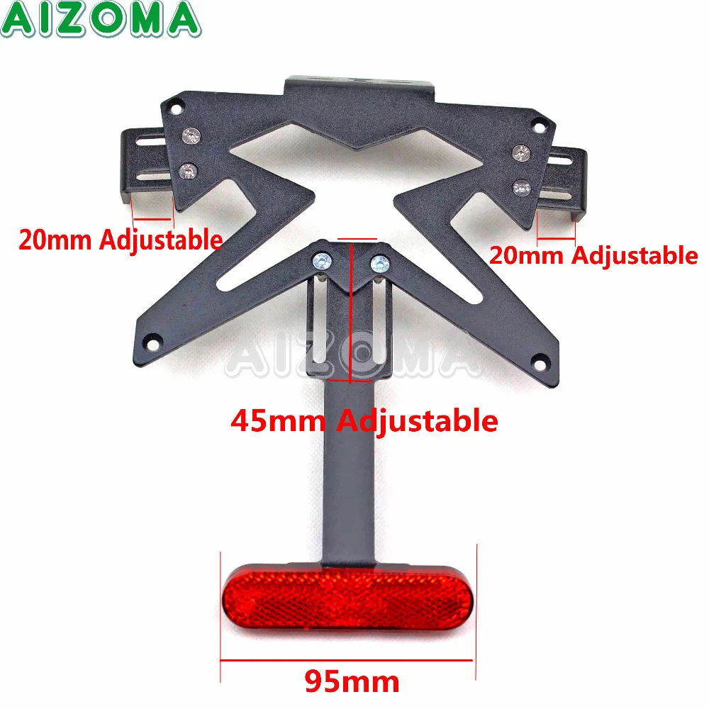 Универсальный хвост аккуратные номерной знак держатель для Kawasaki Ninja 250 300 450 650 ZX6R ZX8R регулируемый предохранительный нейтрализатор комплект