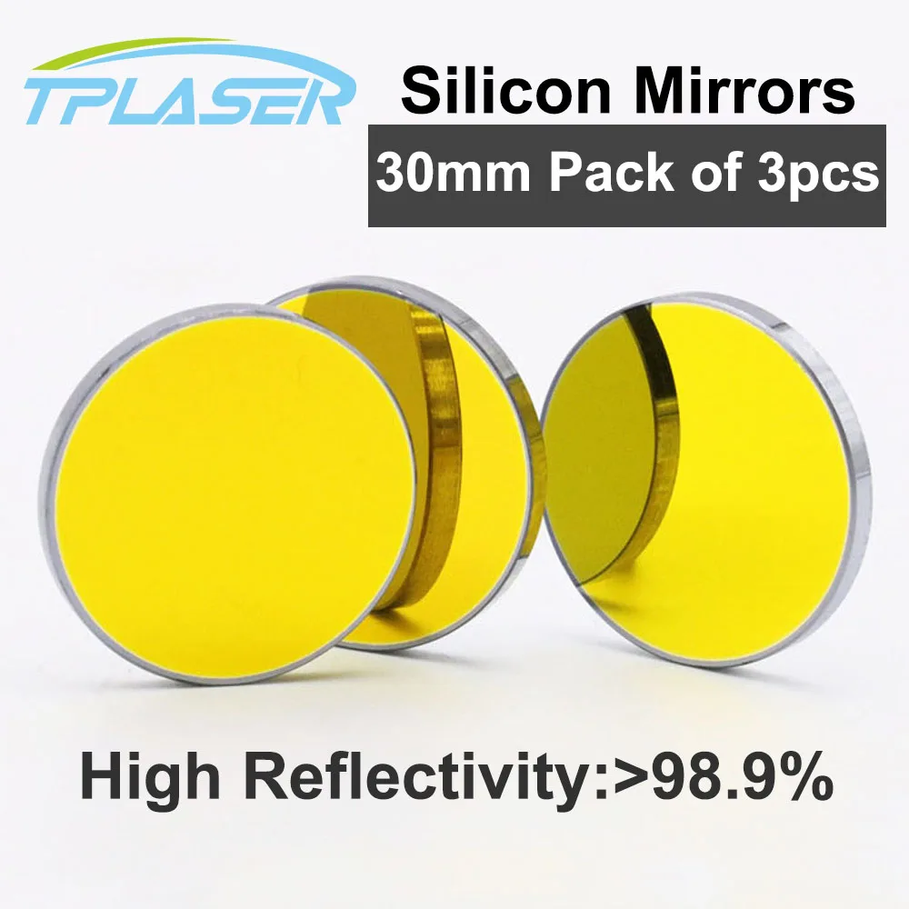 

3pcs Si Laser Mirror 30mm Diameter For Co2 Laser Engraving Cutting Machine High Quality