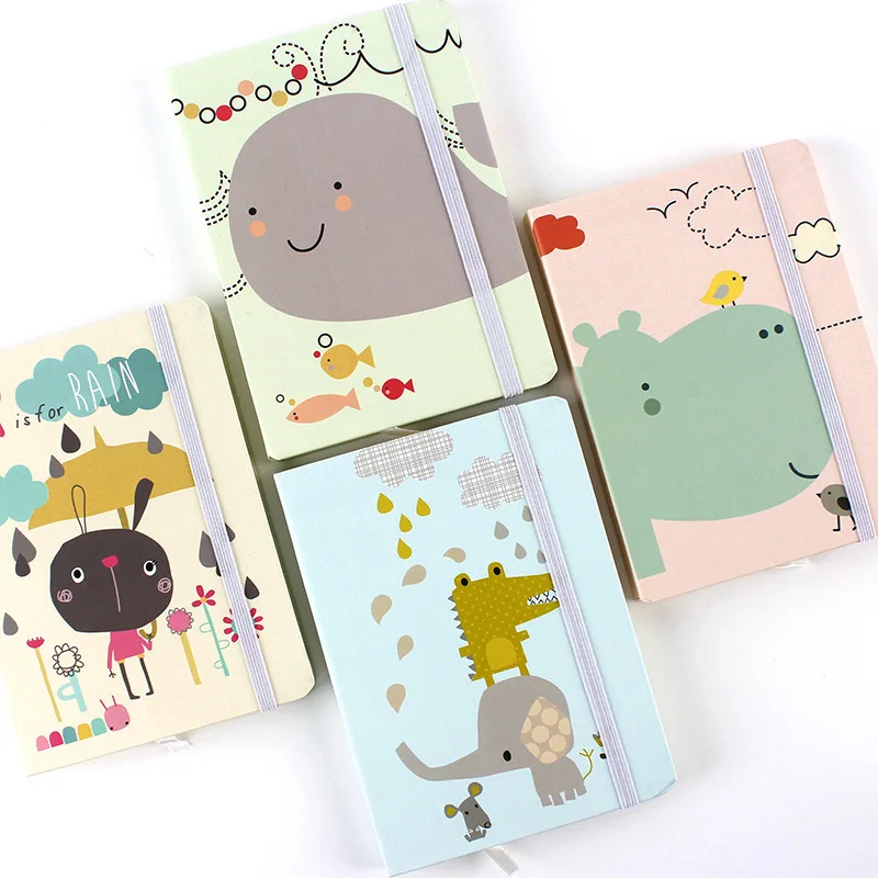 

ZTNew Diary Notebook A5 Hard Surface Copy Cover 96 Sheets Cute Cartoon Creative Notepad Book Note book Office School WJ-XXWJ527-