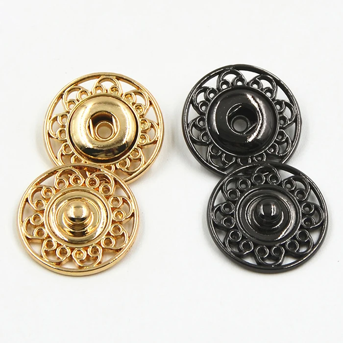 1pcs 18mm/20mm/22mm/25mm High grade metal snap button sun flower snaps