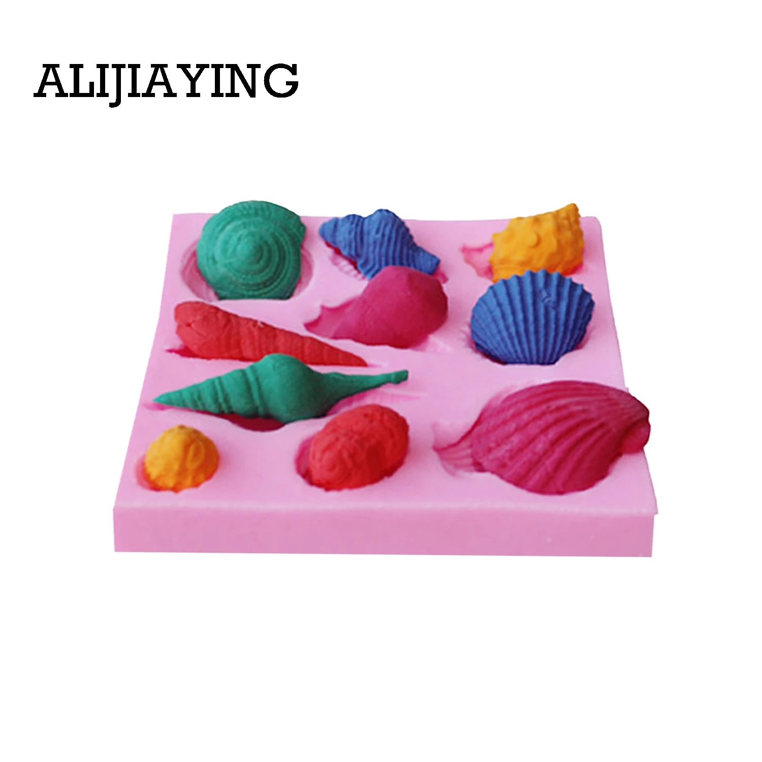 

M0542 1Pcs DIY Silicone Seashell Beach Shells Fondant Cake Decorating Chocolate Mold kitchen accessories Tools