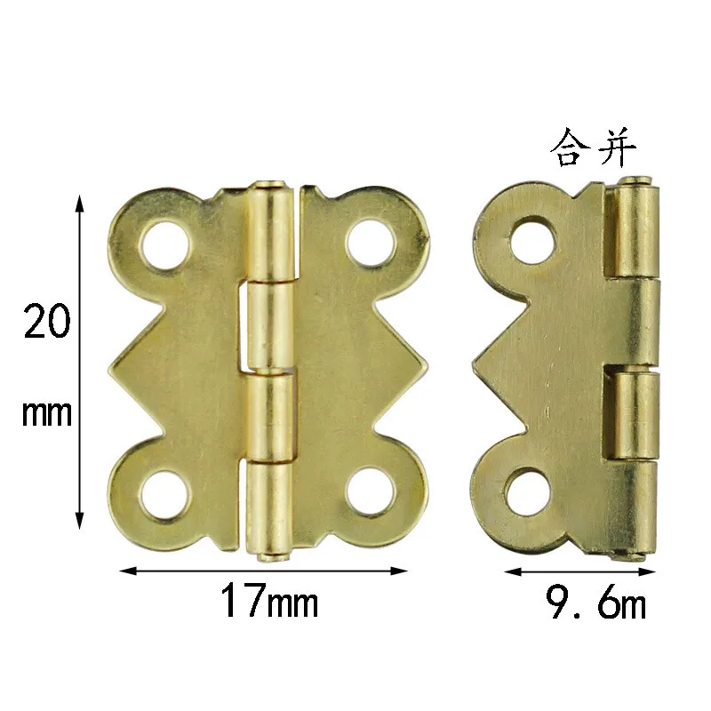10 шт. мини дверные петли сформой бабочки 20 мм x 17 мм бронзовые ящики для шкафа Ювелирная коробка декоративные петли для мебельного Оборудования