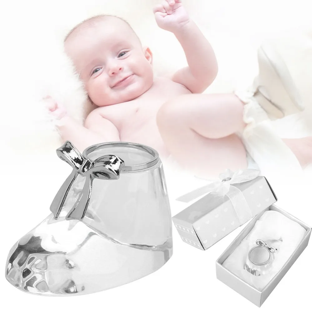 

Baby Crystal Shoes Ornaments Baby Birthday Full Moon Small Gift Souvenirs Party Home Decoration