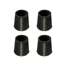 Черный против царапин маленький-большой резиновый ободок протектор пола ноги стула Диаметр: 16 мм(5/") Количество: 4 шт