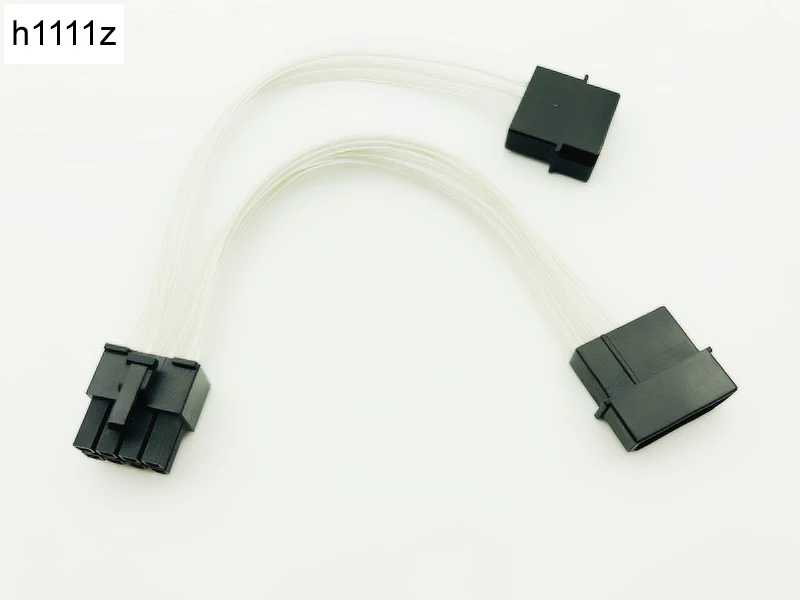 18cm Dual 4Pin to 8Pin Graphics Card Power Cable 4PIN to 8PIN Graphic Card Cable Supply Dual D port to 8 pin for BTC Mining