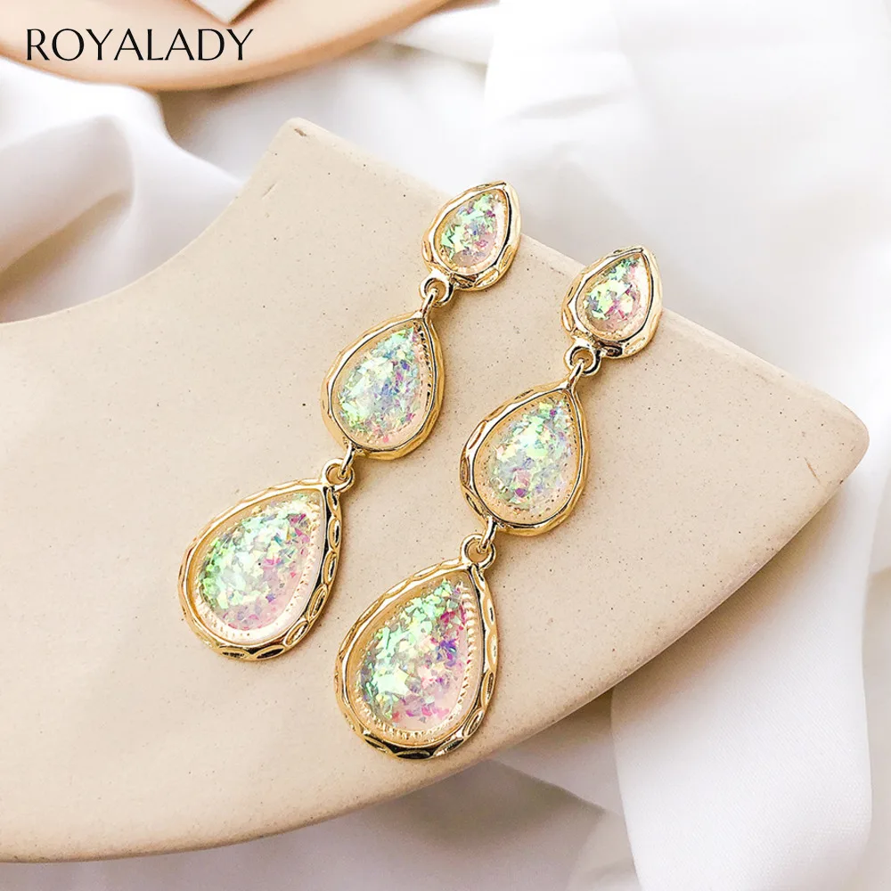

Korean Fashion Zircon Crystal Drop Earrings For Women 2019 Baroque Water Drop Tassel Long Statement Dangle Earrings Brincos