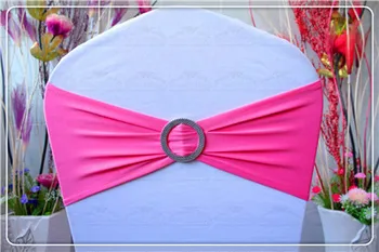 

2/2----With Round Buckle---Spandex/Lycra Chair Band/Expand Bands/Chair cover sash For Wedding Party Banquet Decorations