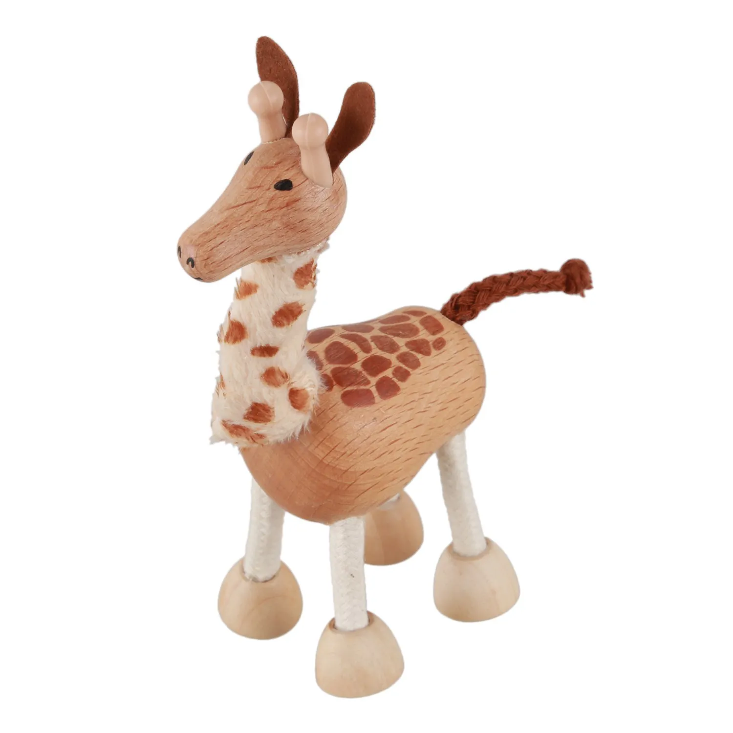 3D деревянные милые животные строительные блоки декоративная кукла маленькая модель животного ребенок обучающая игрушка статуя животного Gira