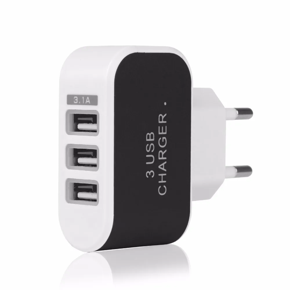 3 USB Port Micro USB Charger Mobile Phone Charging Adapter ...