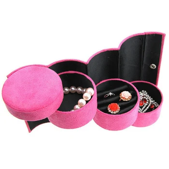 

Jewelry Storage Box Cylinder Drawer Organizer 3 Layer Earring Ring Necklace Storage Box Display Case Nice Birthday Gift Box
