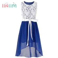 Iiniim/элегантное платье с цветочным рисунком для девочек; детское платье принцессы на свадьбу; Vestidos; одежда для дня рождения; детское вечернее платье для выпускного вечера