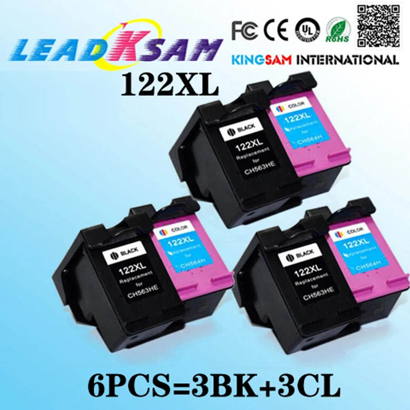 3 Set Compatible hp122 122XL Ink Cartridg for 122 Deskjet 1000 1050A ...