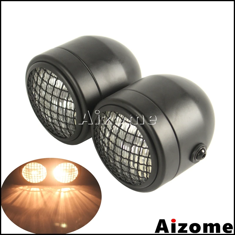 Motorbike Grill Headlight Headlamp Dominator For Harley Honda Triumph