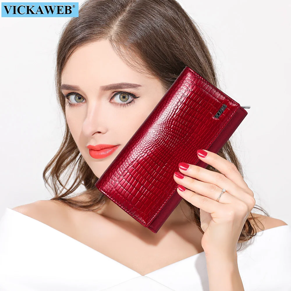 VICKAWEB женские кошельки и бумажники длинный плотный кошелек Женский бумажник из